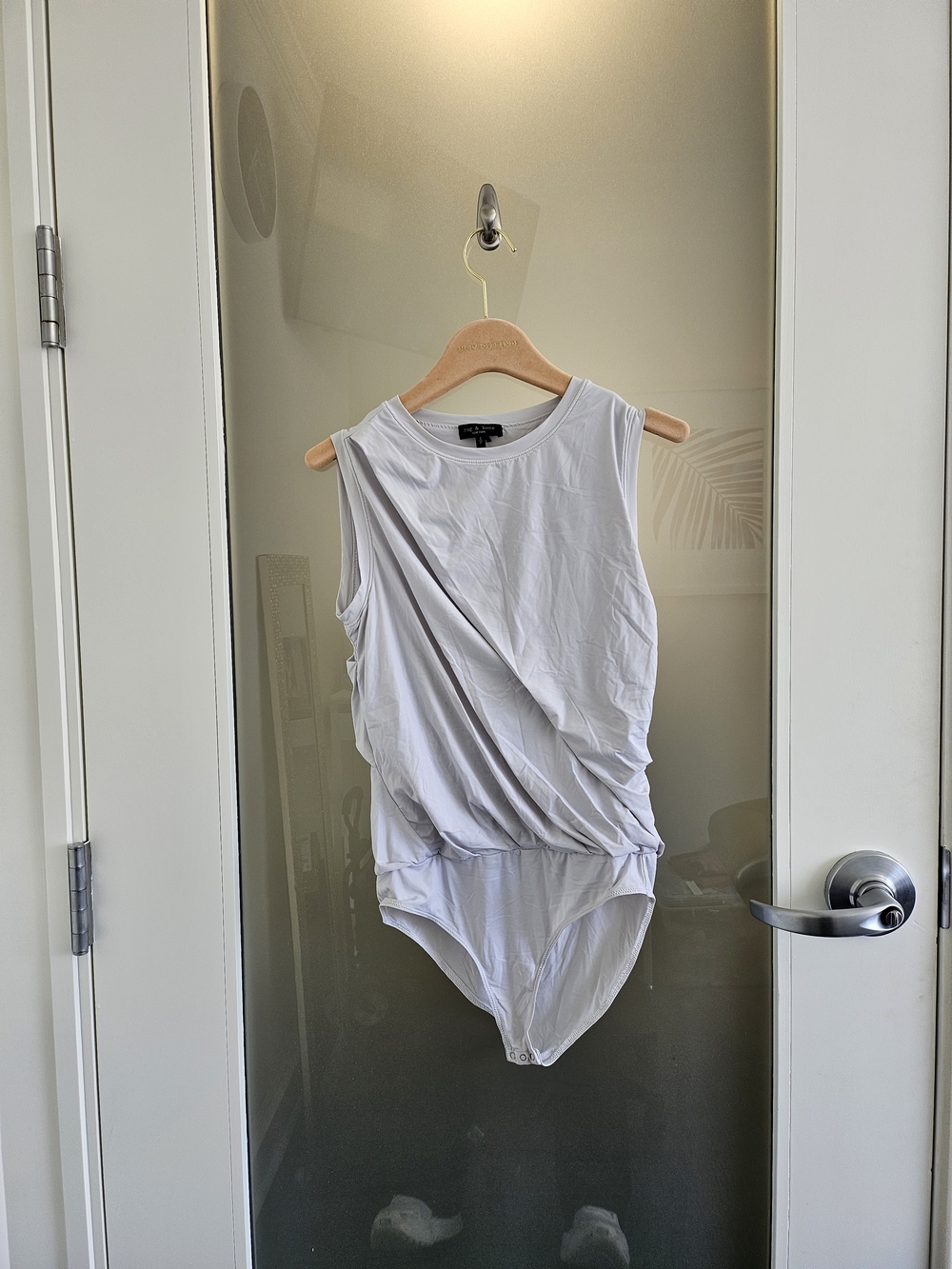 rag & bone White Sleeveless Draped Bodysuit - Picture 2 of 5